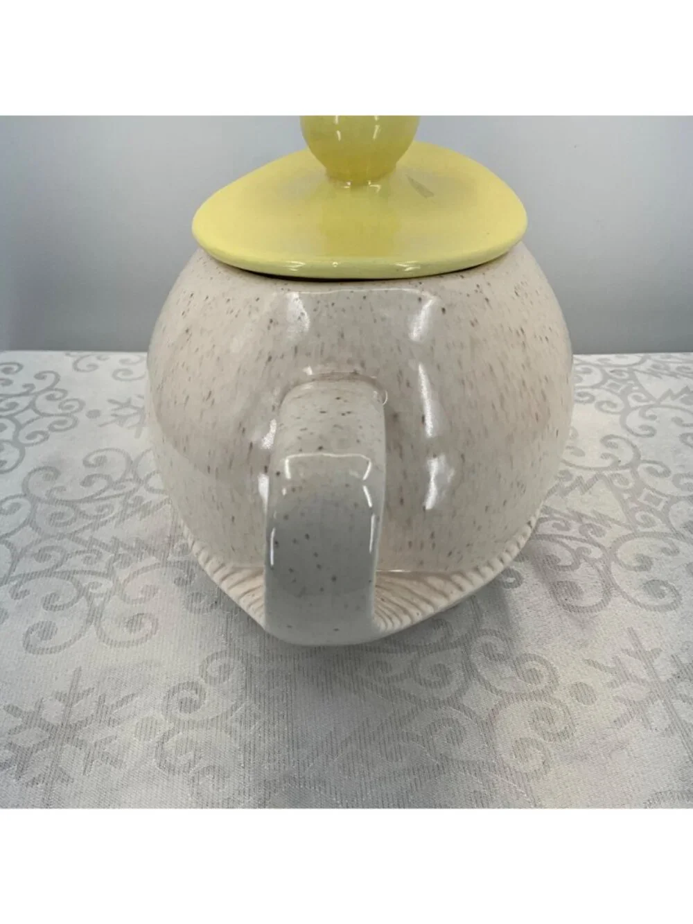 Vintage MCM Aladdin Genie Teapot Yellow Lid California Style Pottery
